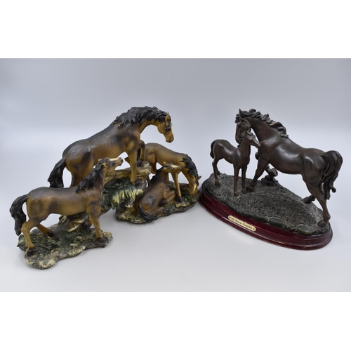 256 - Two Resin Horse Sculptures, Includes The Juliana Collection and Other (AF)