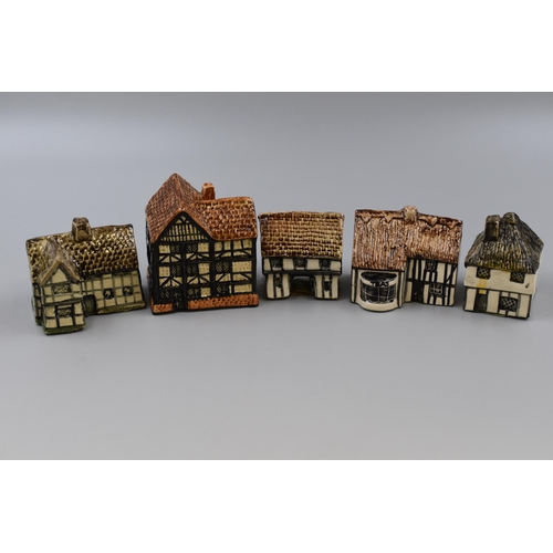 257 - Twelve Tey Pottery Ceramic Miniature Cottages