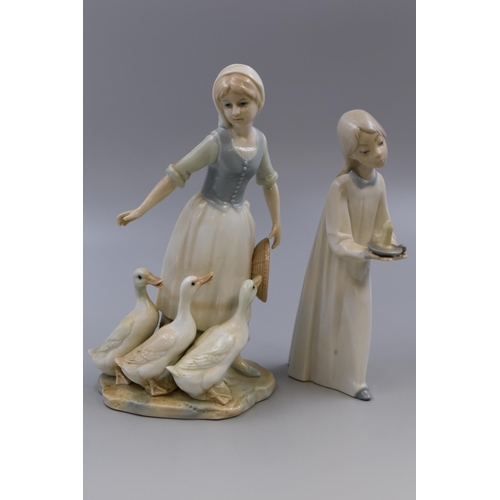 259 - Two Spanish Porcelain Figurines (Tallest 9