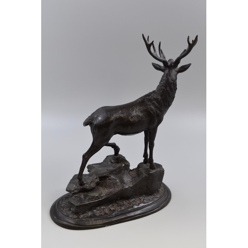 268 - After P.J Mêne Cast Bronze Metal Stag Figure (15