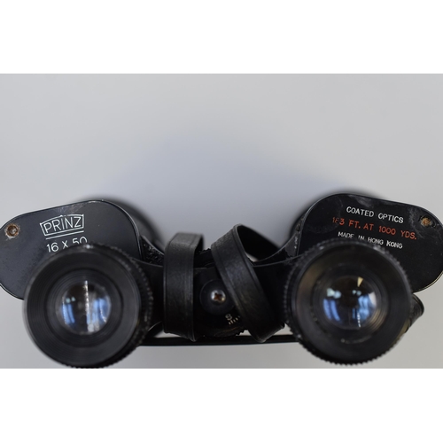 357 - Pair of Vintage Prinz 16 x 50 Binoculars in Case