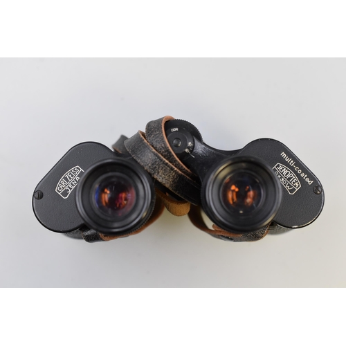 358 - Pair of Carl Zeiss Jena Binoculars 8 x 30 Jenoptem Multi Coated With Leather Case.