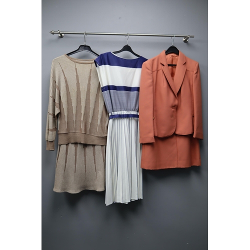 581 - Selection of Quality Vintage Ladies Medium Sized Clothing. Includes 2 Piece Sets, Dresses and more