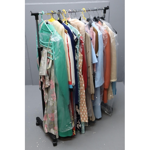 581 - Selection of Quality Vintage Ladies Medium Sized Clothing. Includes 2 Piece Sets, Dresses and more