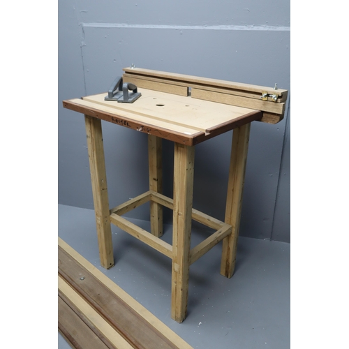 582 - Fine Quality Home Made Router Jig Table with Attachments approx 37