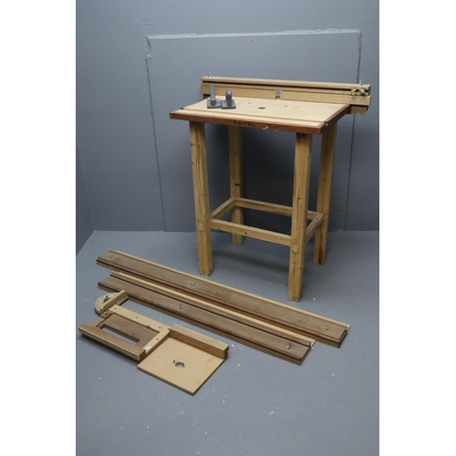 582 - Fine Quality Home Made Router Jig Table with Attachments approx 37