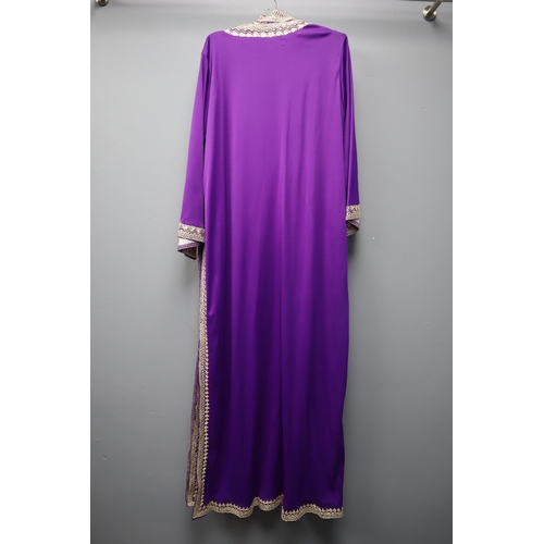 475 - Dark Purple Traditional Arabic Kaftan