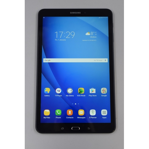 367 - Samsung Galaxy Tablet 2016 Model powers on when tested no power lead