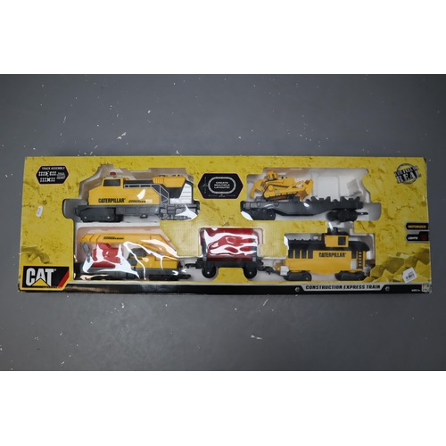 592 - Two Caterpillar Train Set (One Boxed), With One Set of Tracks