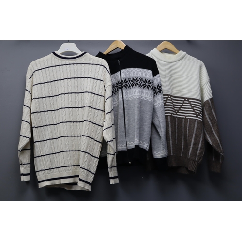 598 - A Large Selection of Men's Knitwear, In Various Sizes