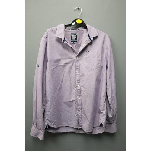 605 - Three Men’s Shirts to include Superdry XXL, Next Slim Fit 16.5” and Ralph Lauren Slim Fi... 