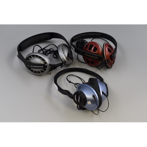 382 - Three pairs of Stereo Headphones including Bose, Sennheiser HD450II and a Sennheiser HD408