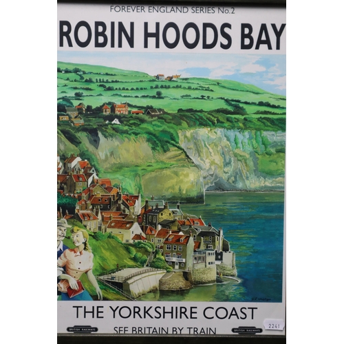 390 - Two Colour British Railways Framed Posters. Includes Robin Hoods Bay and Staithes, The Yorkshire Coa... 