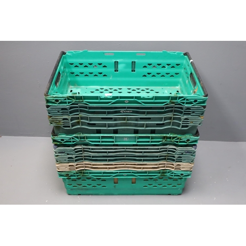 621 - Eight Plastic Stacking Trays, Approx 16