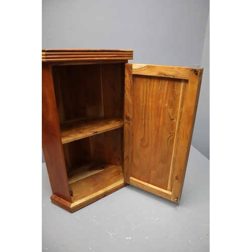 623 - Mango Wood Corner Unit with Internal Shelf (35