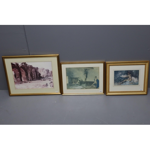 624 - Three After Sir Russell Flint (1880-1969) Prints in Framed and Glazed Mounts (22