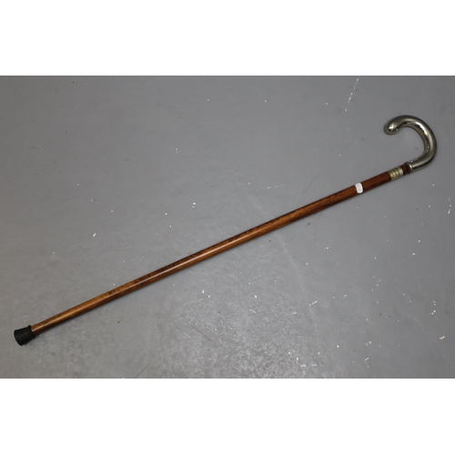 395 - A Stormafit Leisure WK46 Chrome Handled Wooden Walking Stick, Approx 37” Tall