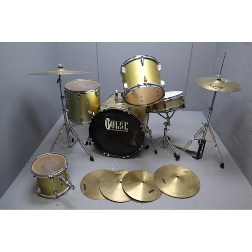 631 - Drum Kit Consisting of Ten pieces to include brands of Pulse, Solar and other