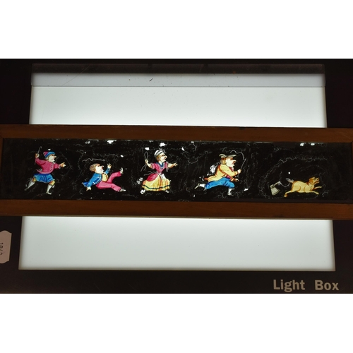 400 - Two Boxes to include a Selection of Magic Lantern Slides including Wooden Slide Frames. Plus a Light... 