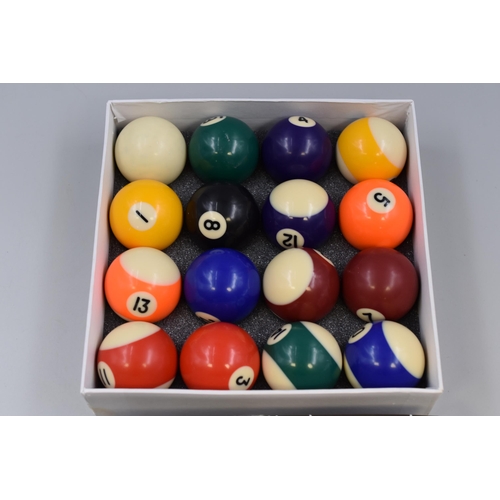 405 - Boxed Set of debut Pool Balls .