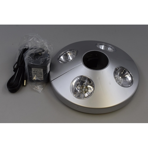 512 - Brand New Parasol Table Led Light with power lead (does also work with batteries) Powers on when tes... 