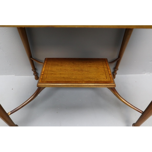 635 - Small Vintage Walnut Desk with Under Storage (29