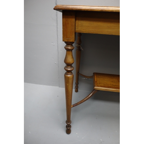 635 - Small Vintage Walnut Desk with Under Storage (29