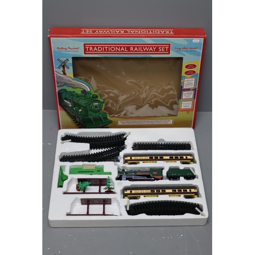 526 - Traditional Battery Powered Railway Set seems to be complete in original box