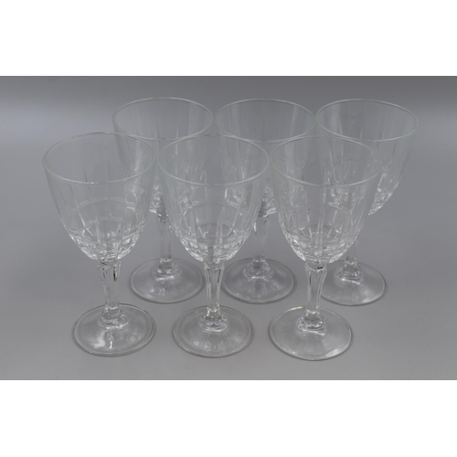 757 - Set of Six Luminarc Wine Glasses