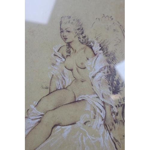 666 - After Sir Russell Flint (1880-1969) Framed and Glazed Print entitled The Nude (25