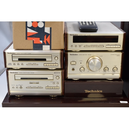 543 - Technics Micro Stereo System with Stand includes Compact Disc, Stereo Cassette Dec, Amplifier, Speak... 