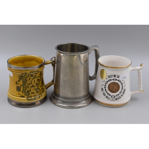 769 - A Selection of Drinking Tankards To Include Heineken, Guinness, Pewter Tankard and More