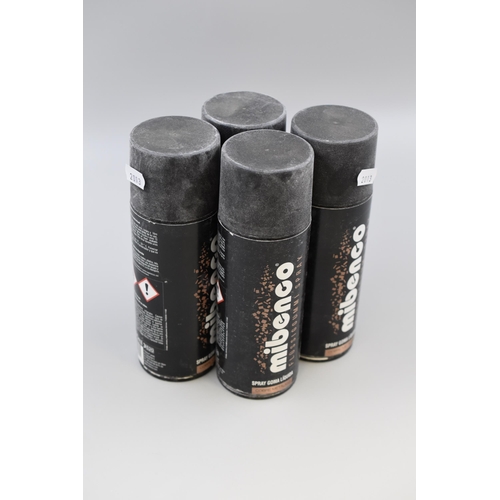 687 - Four Copper Metallic Liquid Rubber Spray Paint (400ml)