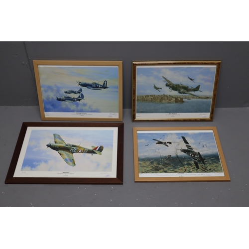 778 - Four Pencil Signed Plane Prints by Barry Weekley. Includes Malta Beauforts, Escorting The Beasts, No... 