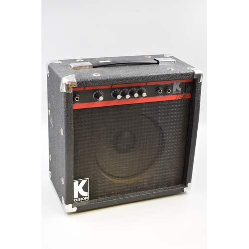 554 - Kustom 20 watts Guitar Amplifier complete with Power Lead, Powers on when tested