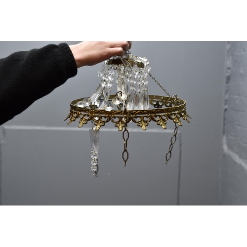 698 - French 19th Century Crystal Chandelier (a/f)