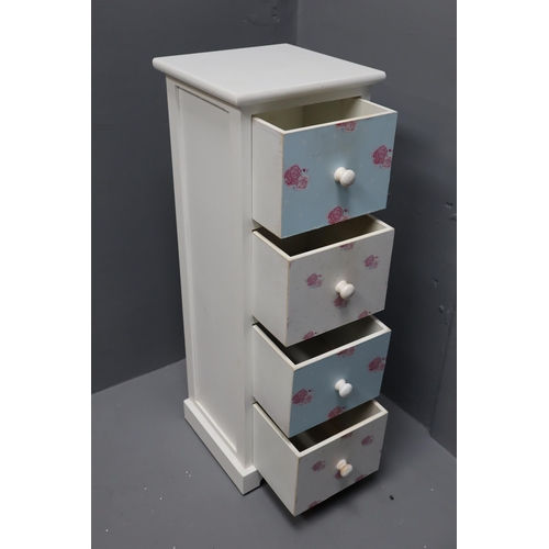 564 - Four Drawer Storage Cabinet with Floral Decoration (29