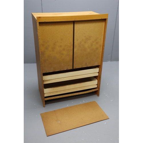 567 - A Pine Storage Unit (One Cabinet Over Two Drawers), Approx 16.5