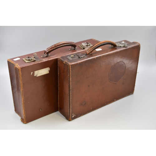 571 - Two Vintage Leather Suitcases (16