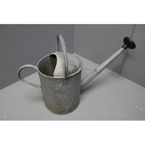 724 - Galvanised Metal Watering Can