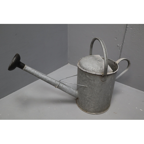 724 - Galvanised Metal Watering Can