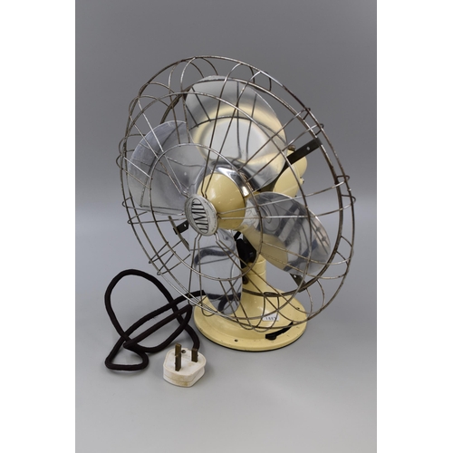 574 - A Vintage Industrial Limit Desk Fan, Powers on When Tested