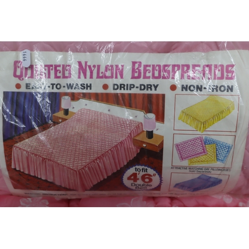 800 - Two Vintage Double Pink Bedspreads, One by Terrylene