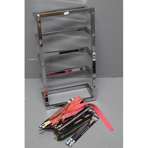 834 - Twenty Five Zips (Most In Packaging), With Chrome Towel Rail