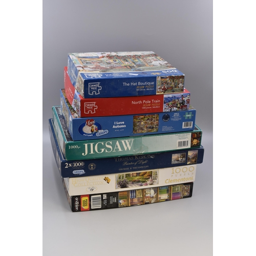 809 - Collection of Seven Quality Boxed jigsaw Puzzles all seem to be complete