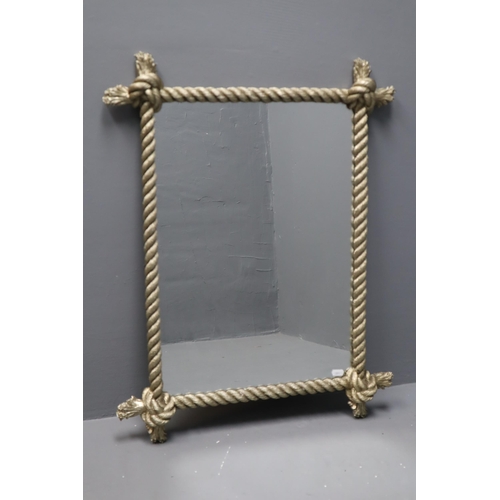 833 - Wall Hanging Mirror with Rope Design Frame (24