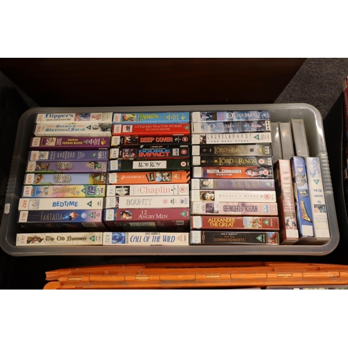 853 - Massive selection of VHS videos (400 plus) and a selection of approx 30 DVDs