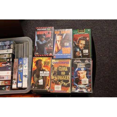 853 - Massive selection of VHS videos (400 plus) and a selection of approx 30 DVDs