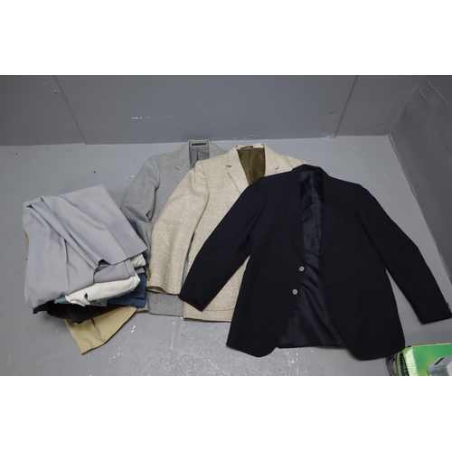 854 - Three Gents Jackets With A Selection of Gents Trousers