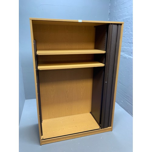 578A - Large Tambour Storage unit with Sliding Door and two Adjustable Shelves (63